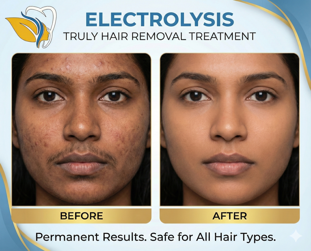 Before and After for Electrolysis Truly Hair Removal Treatment